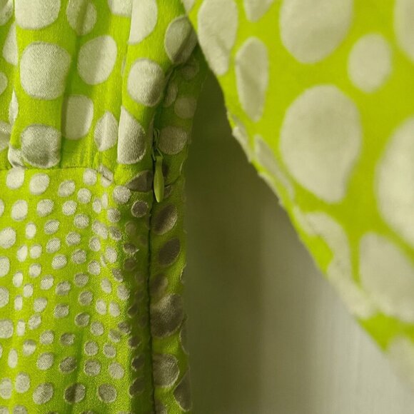Anthropologie x Exquise Meryl Midi Dress Balloon Slv Sz S Lime Green NWT $218 - Picture 7 of 14